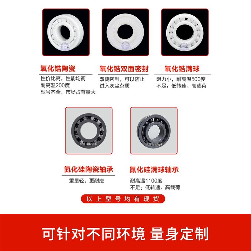 日本进口耐高温低寒全陶瓷轴承623 624 625 626 627 628 629CE SH