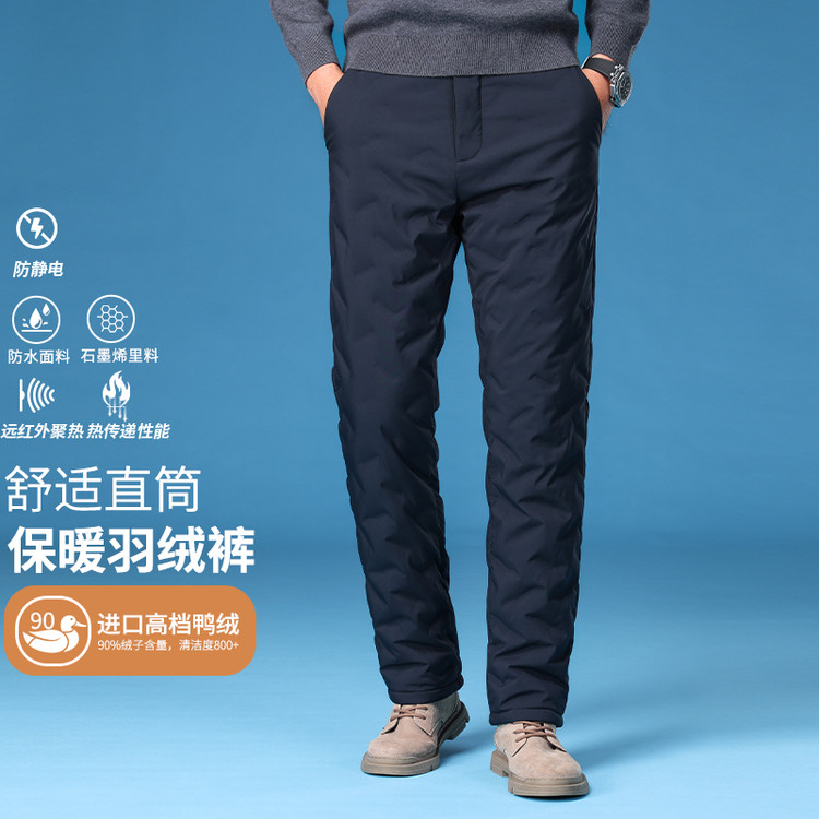 LUXURY PIG冬季新款男士加厚保暖抗寒外穿防风羽绒裤男款2026RH图片