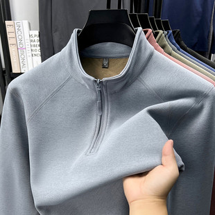 PIG男士 t恤男装 半拉链卫衣打底衫 立领长袖 25C3 上衣新款 LUXURY