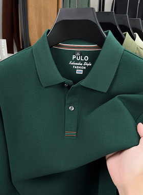 LUXURY PIG纯棉高端polo衫男新款春秋长袖翻领T恤宽松休闲L17161C