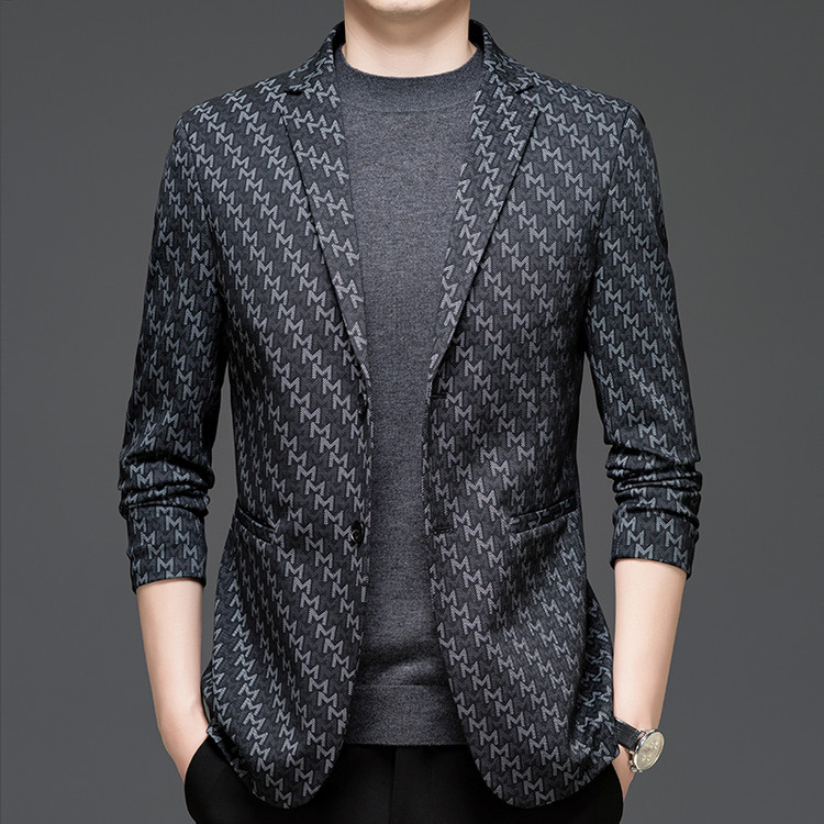 LUXURY PIG西装外套男冬季休闲西服上衣男商务正装西装外套SD2710