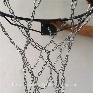 篮球网铁链金属篮球框网镀锌加粗铁链篮球筐网不锈钢篮网铁篮球网
