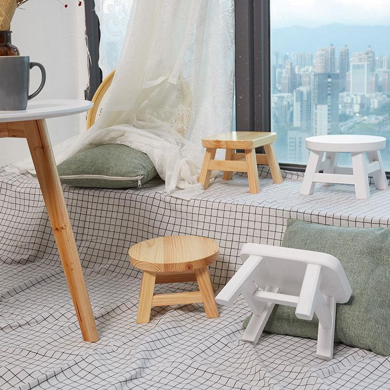 8V实木小凳子换鞋凳茶几矮圆凳客厅创意儿童成人小板凳椅子家用方