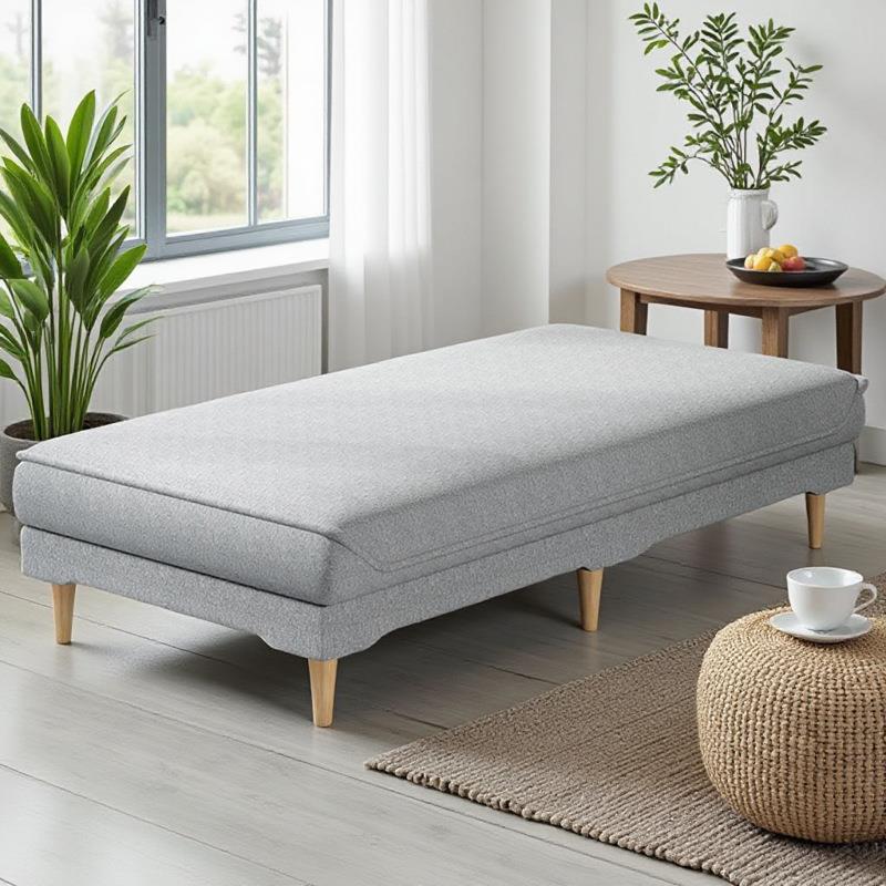 新品阳台布艺床租房客厅卧室拼接床加宽懒人单人床贵妃躺椅沙发边