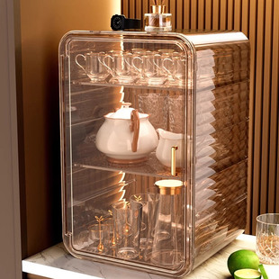 日本防尘杯子收纳置物架水杯储物架茶具茶杯架咖啡杯马克杯收纳盒