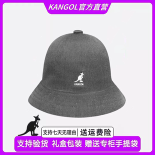KANGOL帽子袋鼠ins圆顶网眼网纱出游遮阳防晒时尚潮流百搭渔夫帽