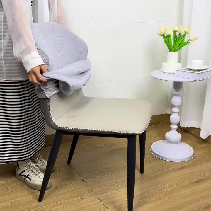 弧形凳子新款蝴蝶万能餐椅加厚四季靠背一体异形弹力椅子套罩