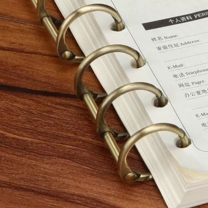 卡片台历活页扣环可拆卸金属装订圈日历收纳固定圆环