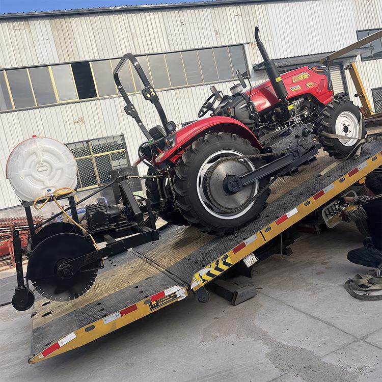 水泥路切缝机 50马力拖拉机带切割机 沥青路面割缝机