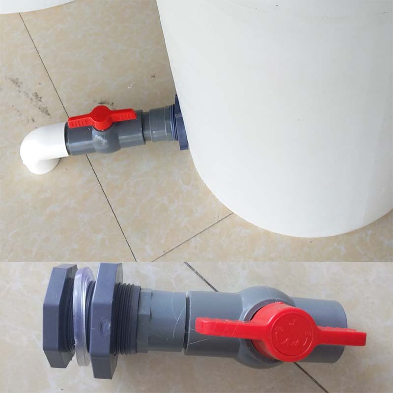 整套水箱用PVC接头球阀开关 鱼缸接头 DN15-DN100大小规格齐全