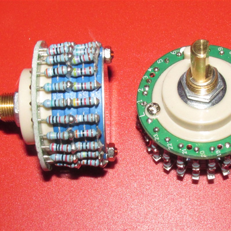 224档精密分流步进式 单声道 音量成品电位器铜柄