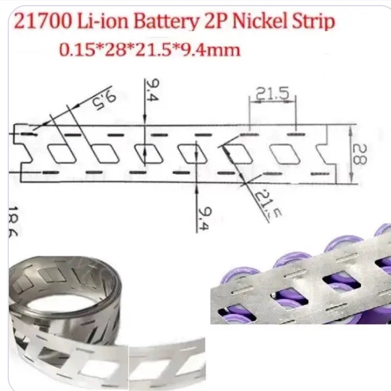 21700镀镍带 镀镍连接片锂电池组焊接带正排斜排错位镀镍片规格多
