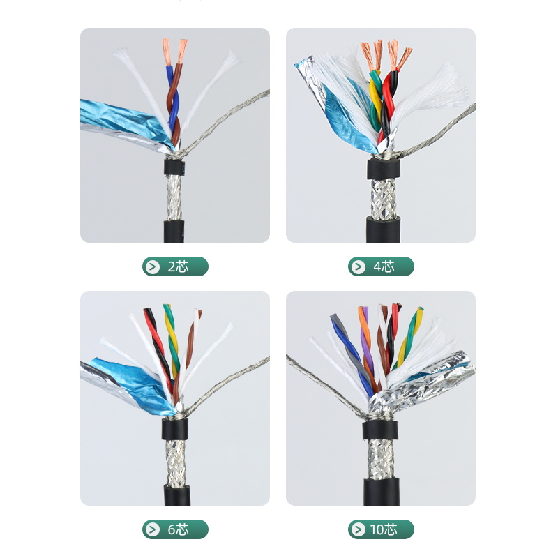 TRVVPS高柔性双绞m屏蔽拖链电缆线2芯4芯6芯8芯10芯12芯*0.3/0.75
