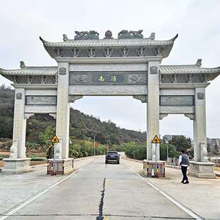 大鹏石材雕刻牌坊村庄户外大小型石牌楼花岗岩村口山门惠安制