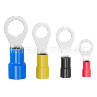 厂标紫铜RV冷压端头圆形预绝缘端头接线端子OT二次线耳压线鼻紫铜