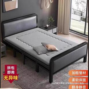 折叠床单人1米2家用简易午睡加床成人出租房结实耐用加固双人铁床