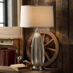 现代琉璃玻璃台灯卧室床头灯欧式简约美式温馨奢华客厅轻奢复古灯