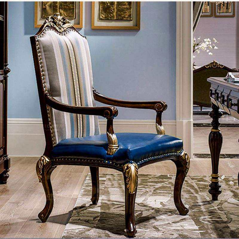 美式乡村沙发椅简约欧式扶手书椅新古典家具休闲椅