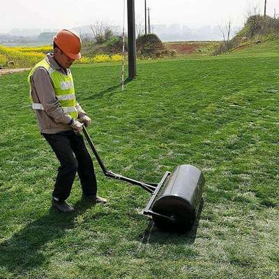 手推式草坪机草地滚筒草皮夯实压地滚筒机草坪滚压机花园铺草绿化
