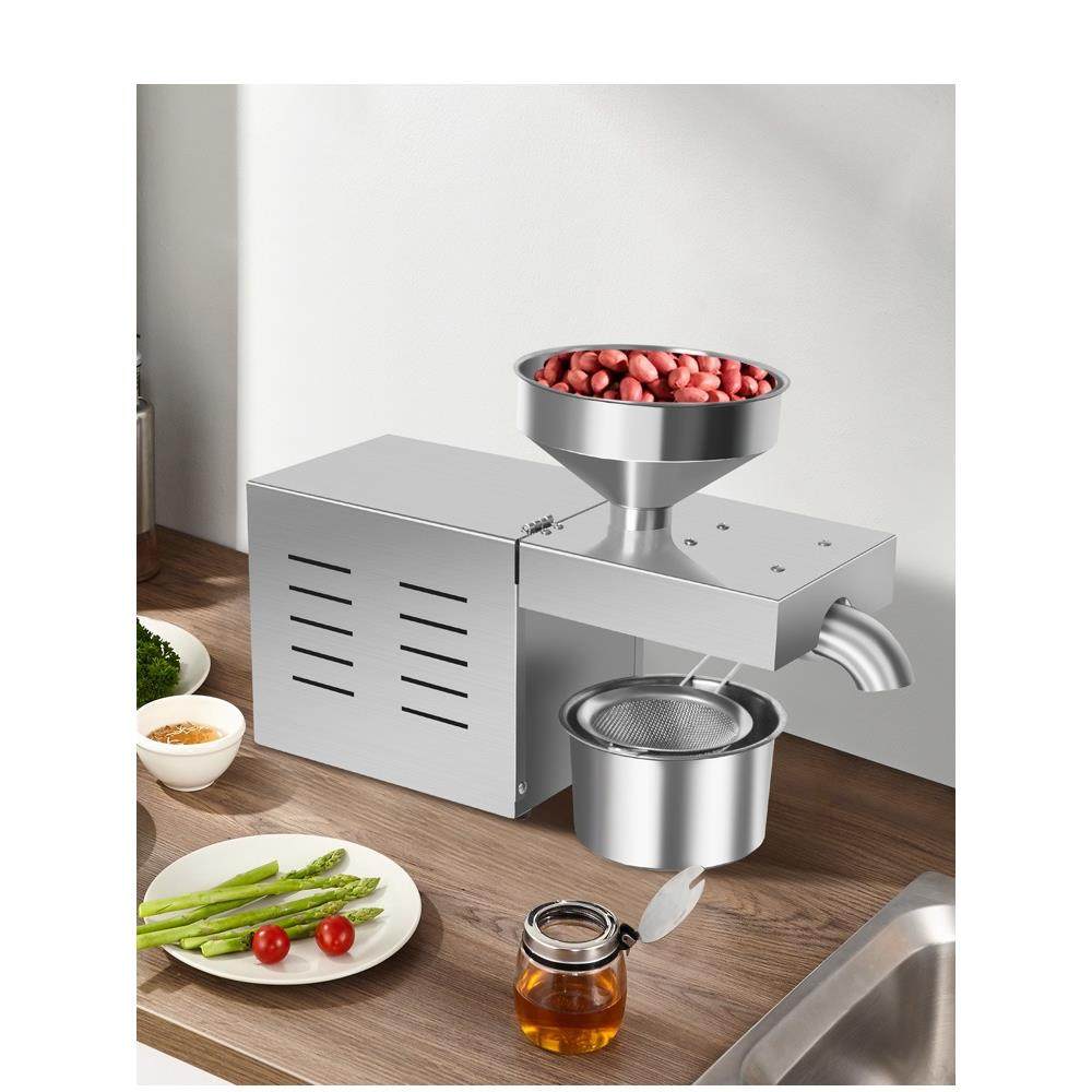 新款全不锈钢家用榨油机智能电动小型商用家庭冷热全自动