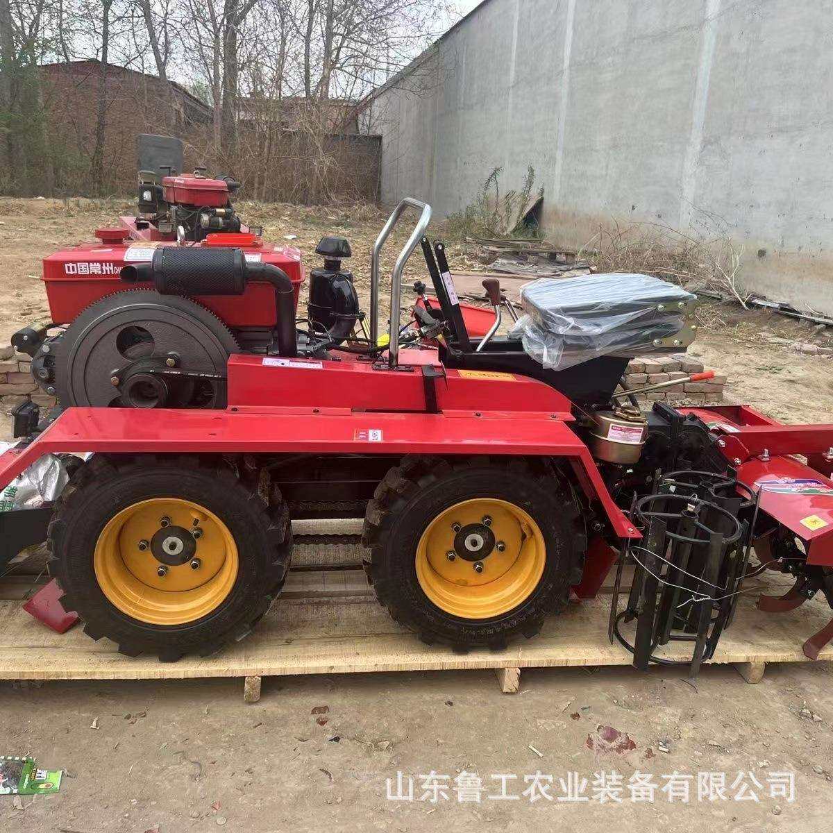 乘坐式履带微耕机农用水旱两用柴油机大棚果园翻土耕地播种旋耕机