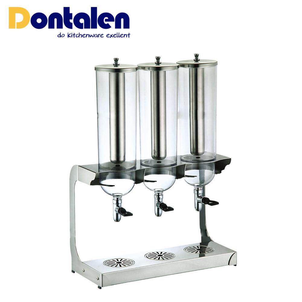 三头欧式果汁鼎自助餐透明饮料机不锈钢冷饮机商用智能智能冷饮机