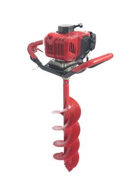 单缸风冷二冲程62.7CC单人操作汽油地钻螺旋挖土机冰钻苗木种植钻
