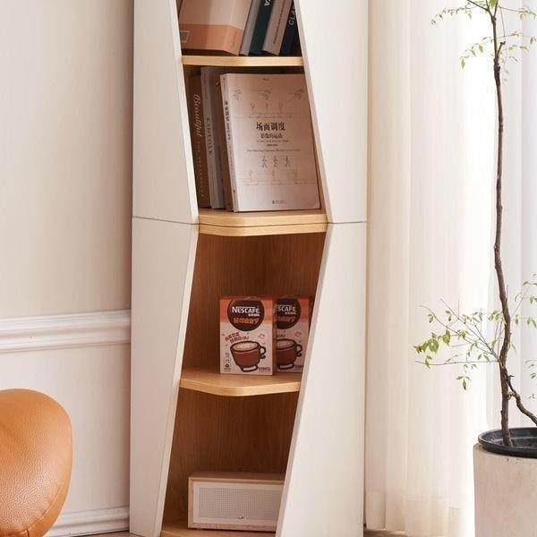 角柜转角柜书架歪柜子玄关书柜拐角墙角置物架角落创意三角柜弧形