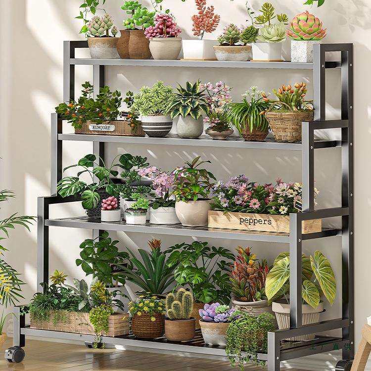 花架置物架阳台花架子客厅落地式户外庭院多层花盆托架铁艺可移动