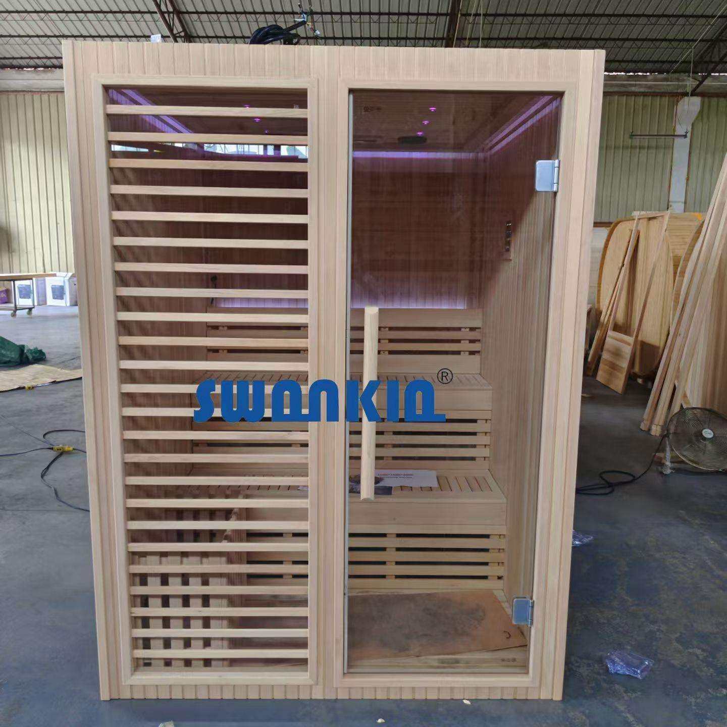 户外实木汗蒸房传统汗蒸桑拿房移动式桑拿房家庭式汗蒸房承建