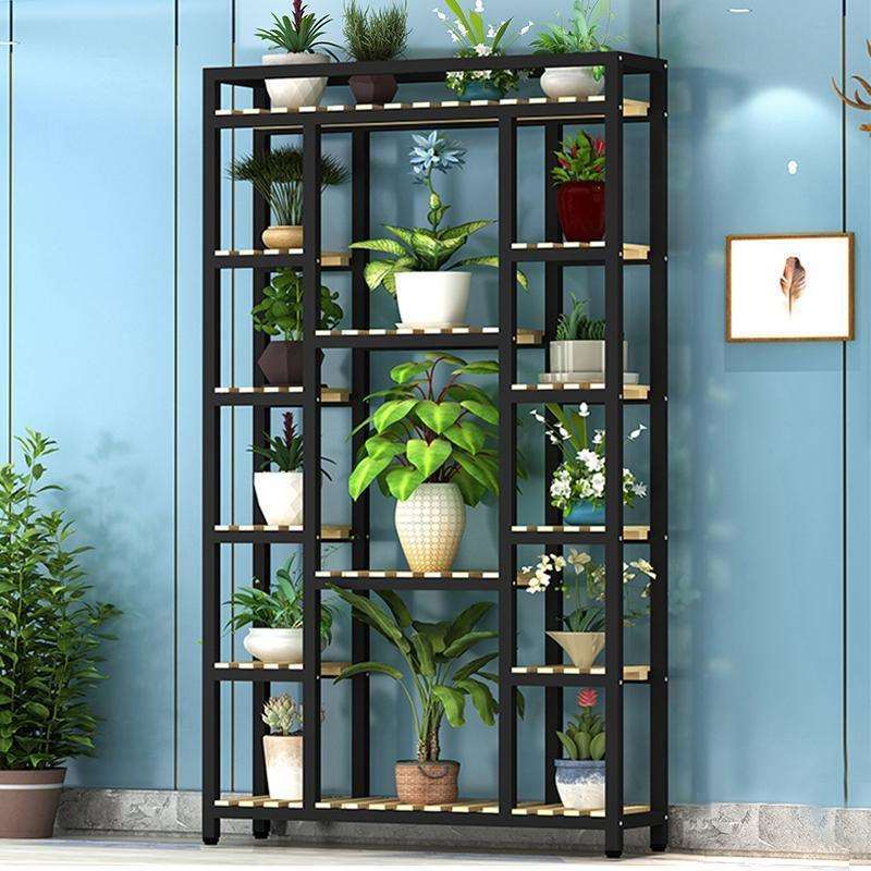 包邮加厚花架子室内家用花盆架置物架落地不锈钢多层花架阳台客厅