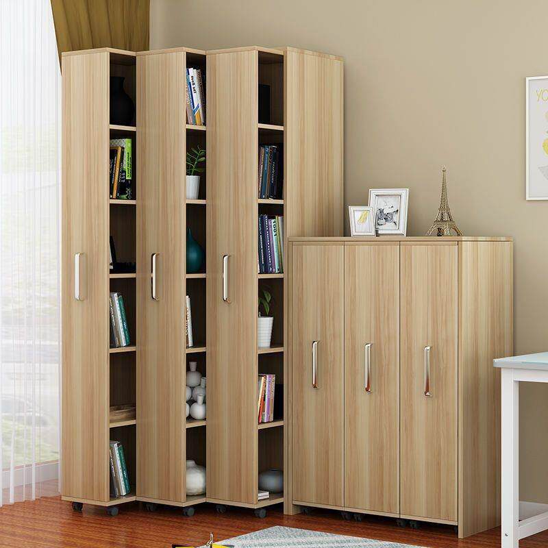 隐藏可移动书柜隐形推拉抽屉式防尘书架储物收纳组合带轮创意书橱