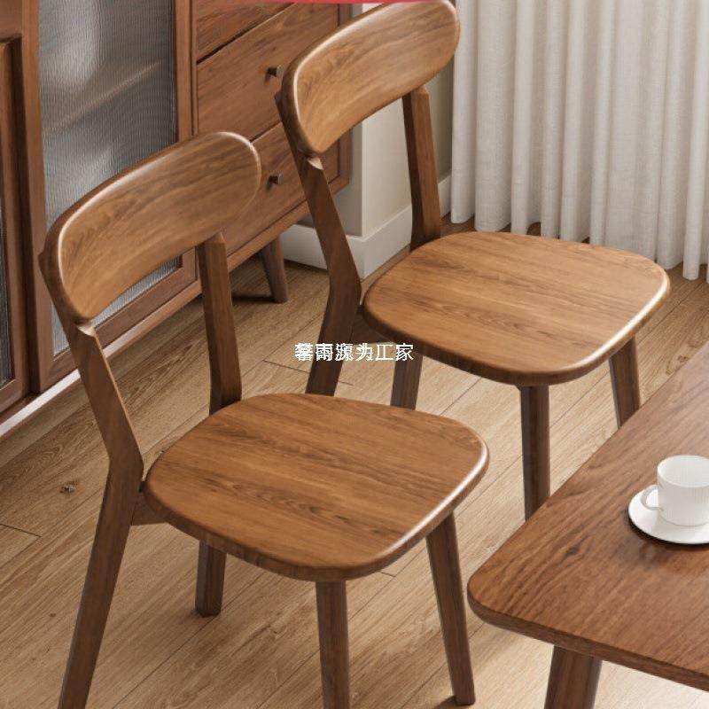 实木椅子餐椅家用餐桌椅商用简约靠背椅木头复古意式餐厅凳子