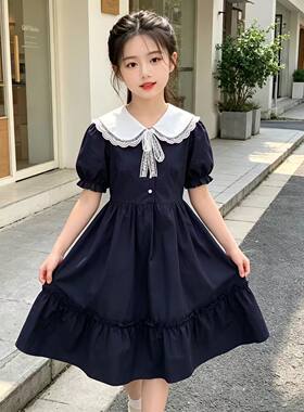 少女连衣裙娃娃领夏季12-15岁
