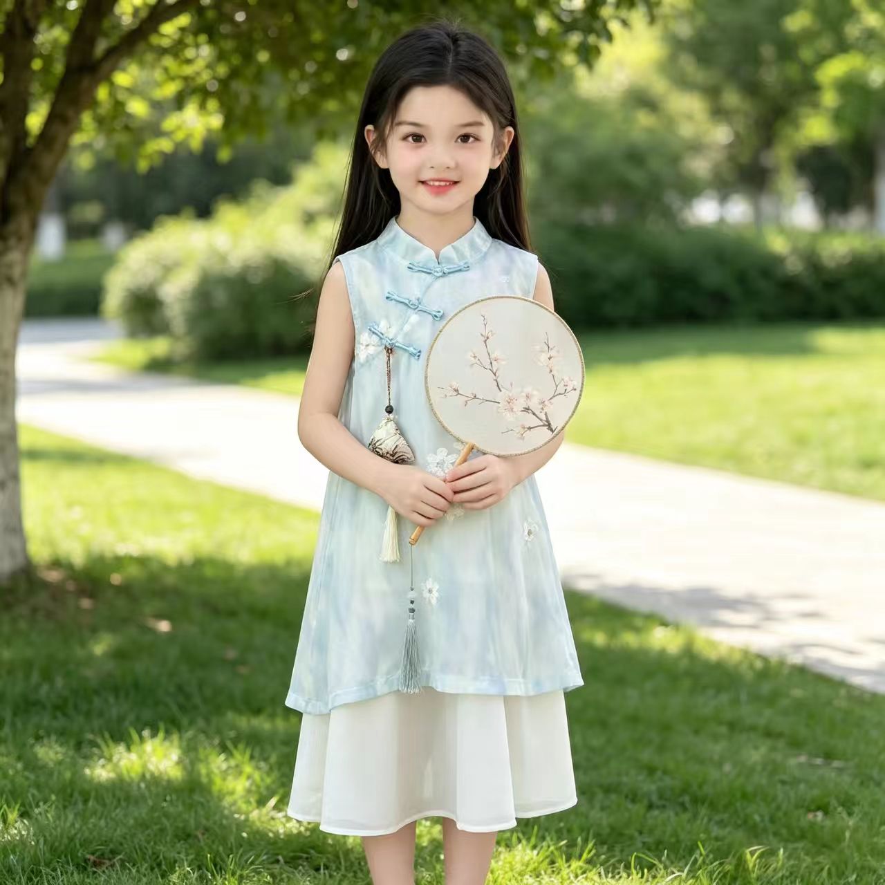 女童旗袍连衣裙2026新款夏装
