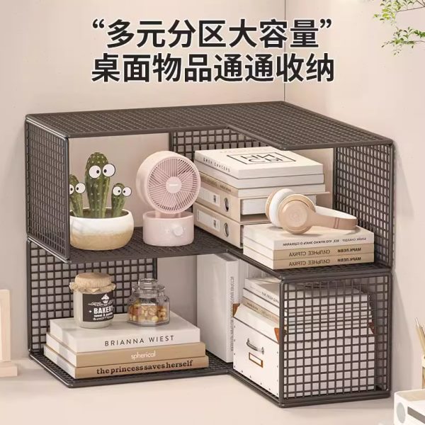 上收纳杯架放书架置物架儿童桌简易多层文件架整理储物转角桌面架