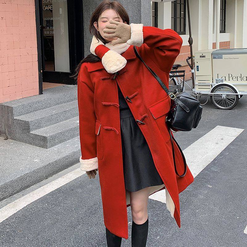 高级感毛呢大衣外套女202