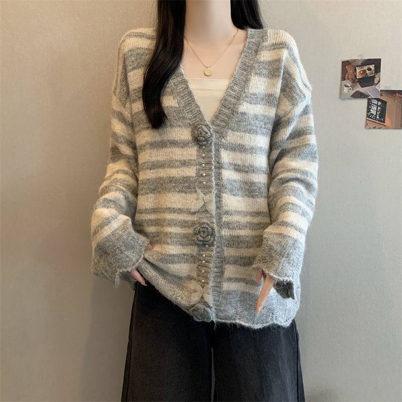 法式高级感蝴蝶结条纹开