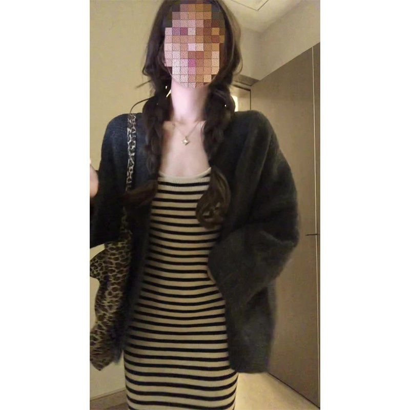 慵懒风长袖针织毛衫外套