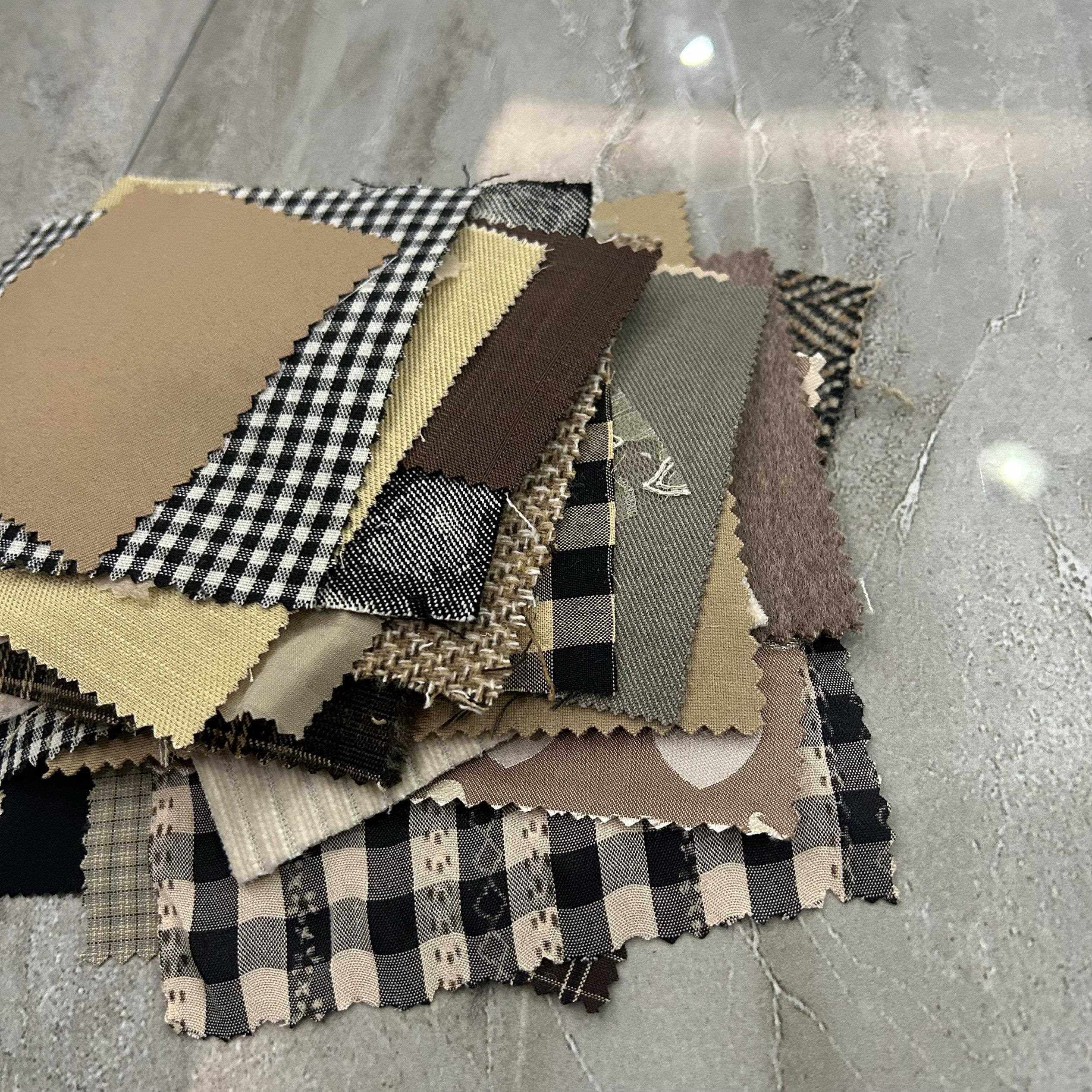 织物样品覆古咖啡色森林美拉德风格织物手工DIY拼贴改造小布头破,纺织面料/辅料/配套,面料/布类,淘宝优惠券,粉丝福利购,淘宝优惠卷