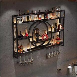 铁艺吧台酒架挂墙展示柜酒柜置物架墙上餐厅壁挂式吧台红酒架上墙
