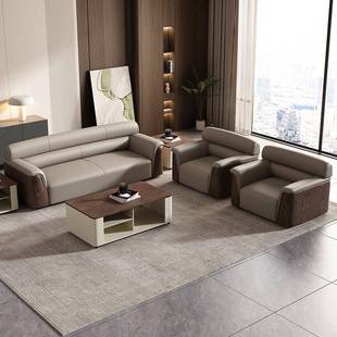 办公室沙发茶几组合商务会客简约现代休息区公司接待洽谈办公沙发