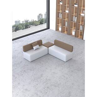 培训机构大厅办公接待休息等候区创意休闲区沙发咖啡桌组合