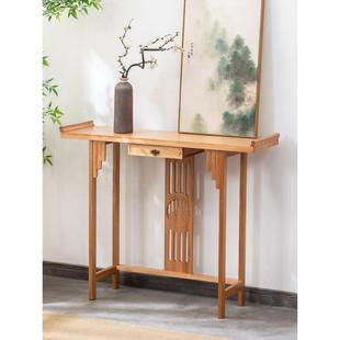 新中式条案入户实木玄关桌供桌香案家用走廊过道靠墙长条几玄关台