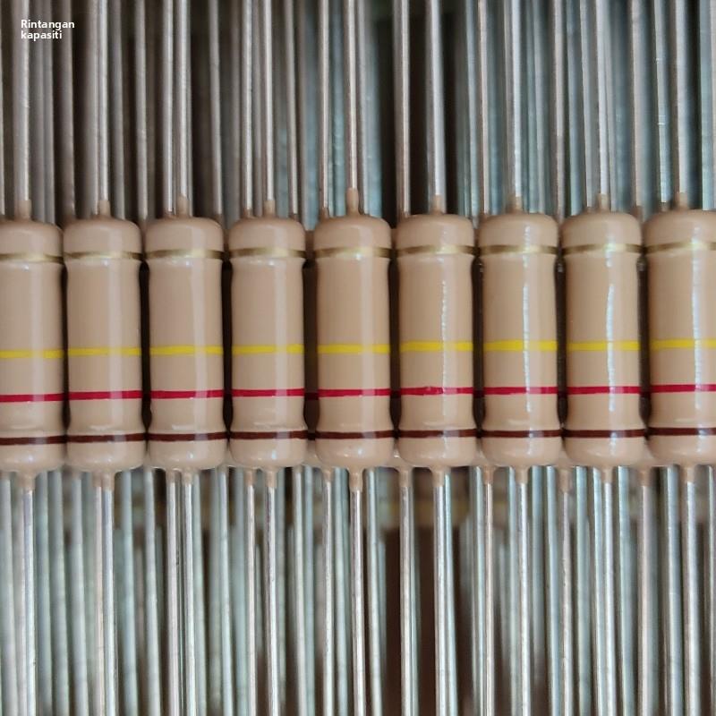 2W碳膜高品质全铜脚四环电阻1R2.2R33R220R470R1K10K150K200K510K