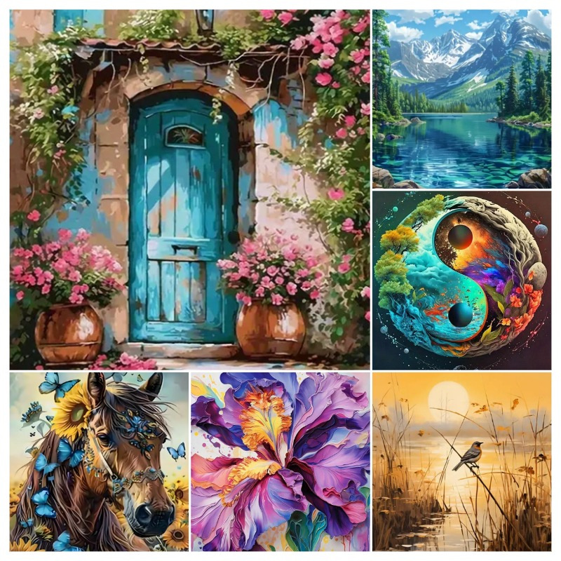 DIY数字油画风景shopify外贸新款热款亚马逊TEMU工厂