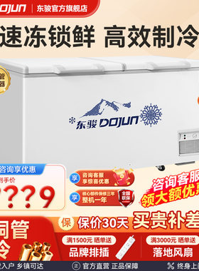 穗凌东骏冰柜卧式速冻铜管大冰柜商用大容量冷冻冷藏两用速冻冷柜