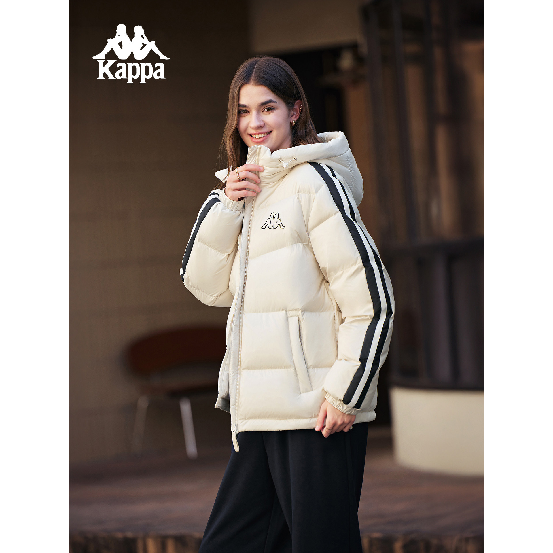 Kappa卡帕背靠背运动羽绒服男2025新款冬季女款保暖连帽外套,运动服/休闲服装,运动羽绒服,淘宝优惠券,粉丝福利购,淘宝优惠卷