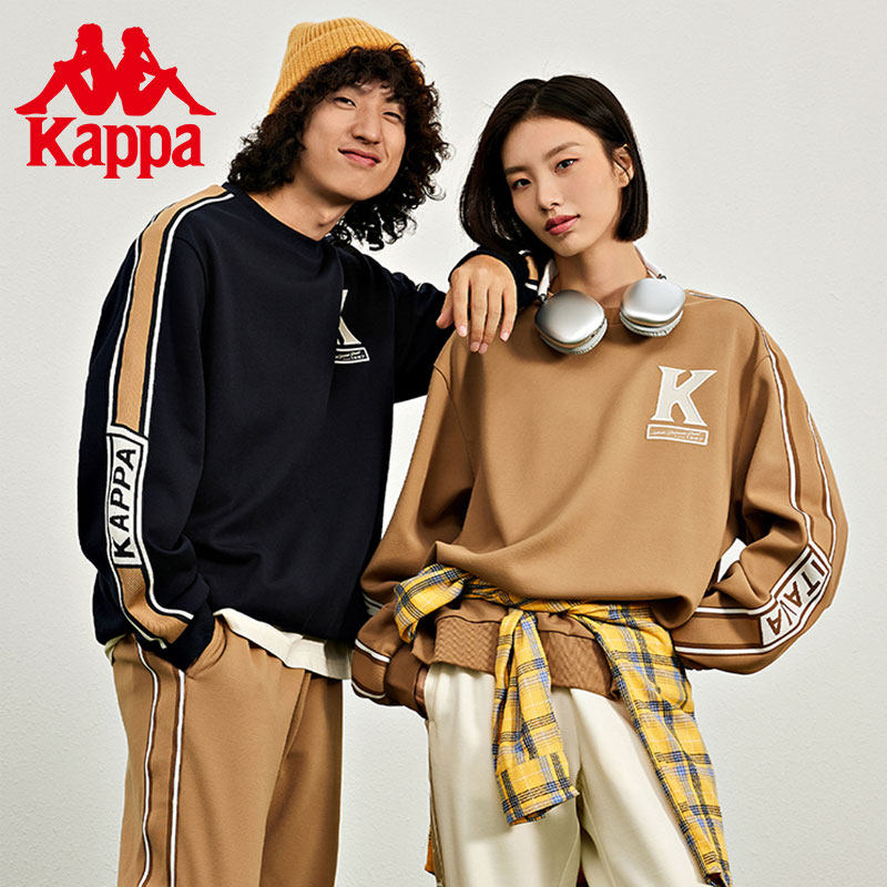 Kappa卡帕套头衫男针织圆领运动卫衣女拼色复古长袖K0DY2WT62D,运动服/休闲服装,运动卫衣/套头衫,淘宝优惠券,粉丝福利购,淘宝优惠卷