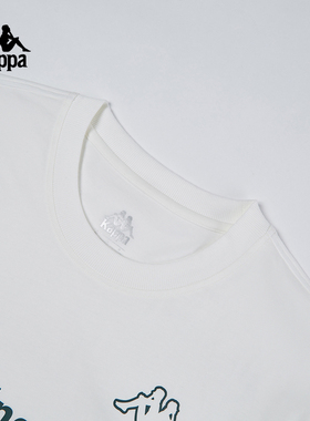 Kappa卡帕复古运动短袖2024新款男夏休闲T恤字母半袖K0E32TD18